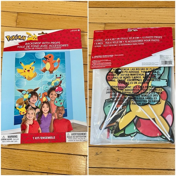 1 OF 2 • POKEMON PARTY DECO & FAVORS BUNDLE